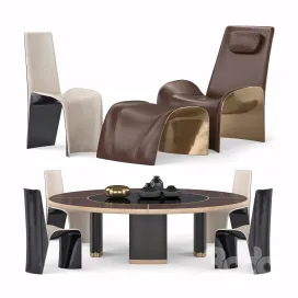 Giorgetti Eva Chairs Gordon Table